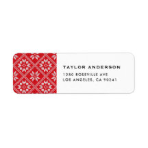 Red Fair Isle Trui gebreid patroon Kerstmis