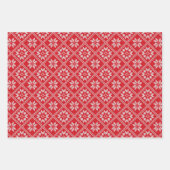 Red Fair Isle Trui gebreid patroon Kerstmis Inpakpapier Vel (Voorkant)