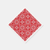 Red Fair Isle Trui gebreid patroon Kerstmis Servet (Hoek)