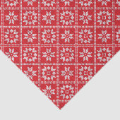 Red Fair Isle Trui gebreid patroon Kerstmis Tissuepapier (Detail)
