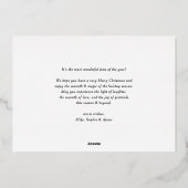 Red Fair Isle Winter Knit Pattern Foto van Kerstmi Folie Feestdagenkaart (Achterkant)