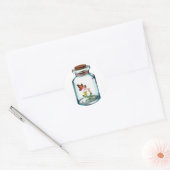 Red Fairy Envelope Seals Ronde Sticker (Envelop)