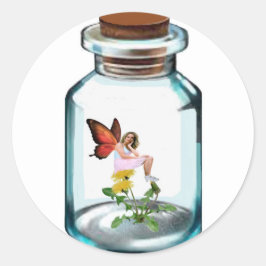 Red Fairy Envelope Seals Ronde Sticker