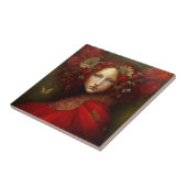 Red Fairy Fantasy Art Tegeltje (Zijkant)