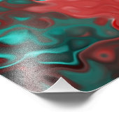 Red Fallen in Blue abstract 555y Foto Afdruk (Hoek)