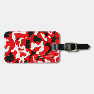 Red Fallout Camo (AOM-ontwerp) Bagagelabel