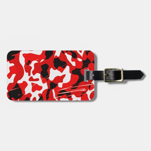 Red Fallout Camo (AOM-ontwerp) Bagagelabel (Voorkant horizontaal)