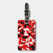 Red Fallout Camo (AOM-ontwerp) Bagagelabel (Voorkant verticaal)