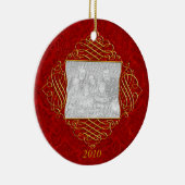 Red Family Photo Ornament (Rechts)