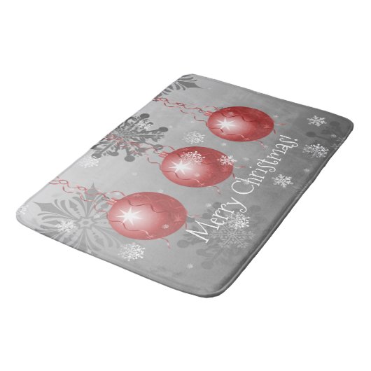 Red Fancy kerstsieraad Bath Mat (Gekanteld)