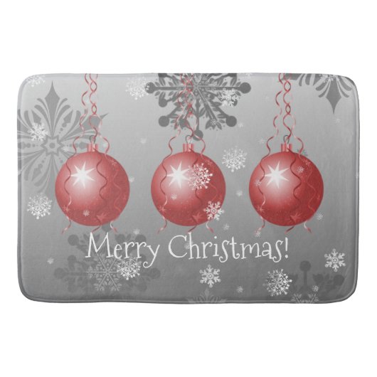 Red Fancy kerstsieraad Bath Mat (Voorkant)