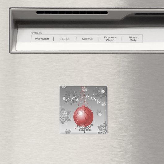 Red Fancy kerstsiernet Magnet (Insitu (Vaatwasser))