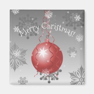 Red Fancy kerstsiernet Magnet