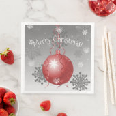 Red Fancy kerstsierpapier Napkin Servet (Insitu)