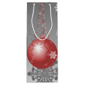 Red Fancy kerstsiertas Wijn Cadeautas (Achterkant)