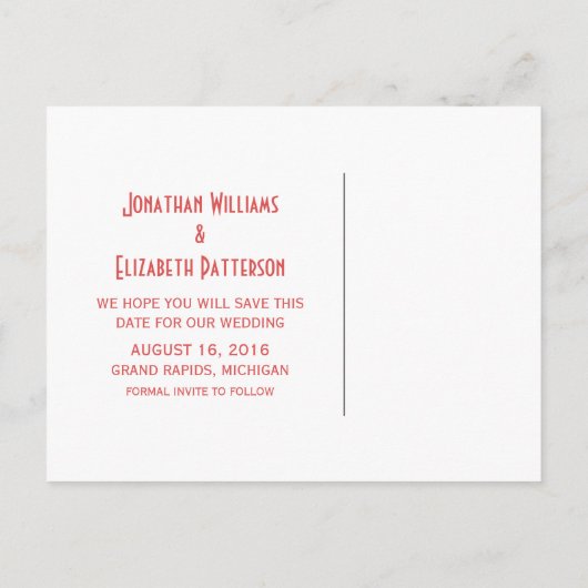 Red Fancy Opslaan als siermiddel in het Briefkaart (Achterkant)