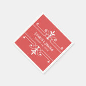 Red Fancy sierpapier Napels Servet (Hoek)