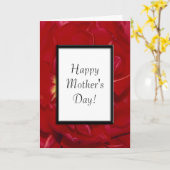 Red Fancy Tulips Moederdag Kaart (Gele Bloem)