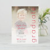 Red Fancy Vellum Overlay Effect Photo Kaart (Staand voorkant)