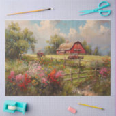 Red Farmhouse Tissuepapier (Craft)