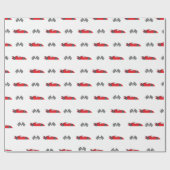Red Fast een retro race auto geruit vlaggen racen Cadeaupapier (Vlak)