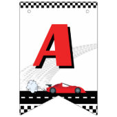 Red Fast een retro race auto thema racer verjaarda Vlaggetjes (Derde vlag)