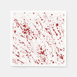 Red Faux Blood Spatter Halloween Bloodstained Servet