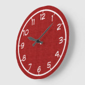 Red Faux Canvas klok (Hoek)