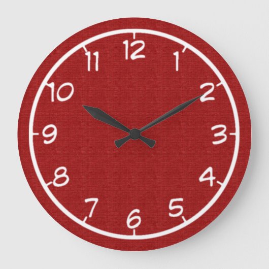 Red Faux Canvas klok (Voorkant)