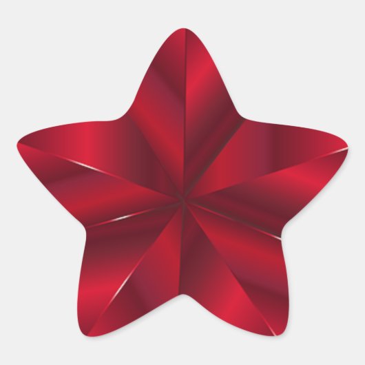 Red Faux Folie Star Stickers (Voorkant)