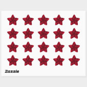 Red Faux Folie Star Stickers (Vel)