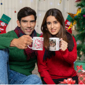 Red Faux Foliën Merry Kerstfeestdag Foto Koffiemok