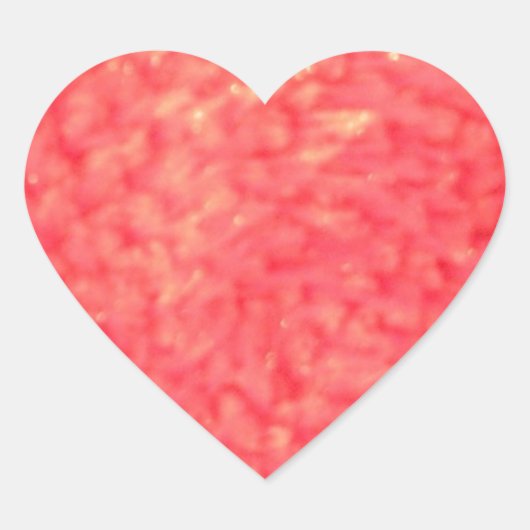 Red Faux Fur Hart Sticker (Voorkant)