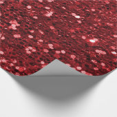 Red Faux Glitter Cadeaupapier (Hoek)