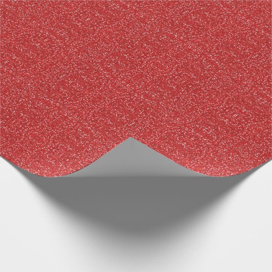 Red Faux Glitter Cadeaupapier (Hoek)