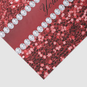 Red Faux Glitter en Diamonds Tissuepapier (Detail)