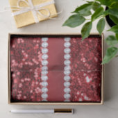 Red Faux Glitter en Diamonds Tissuepapier (Geschenk)