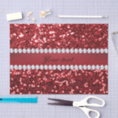 Red Faux Glitter en Diamonds Tissuepapier (Craft)