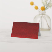 Red Faux Glitter-kerstzitjes Plaatskaartje (Achterkant)