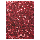 Red Faux Glitter Klembord (Achterkant)