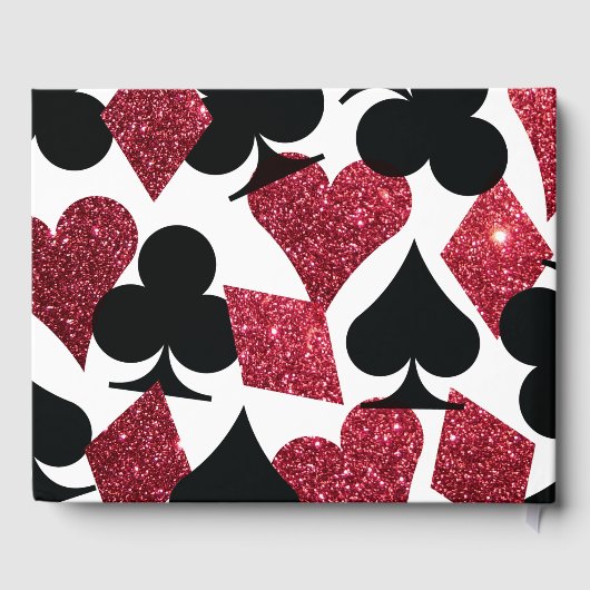 Red Faux Glitter Las Vegas Gastenboek (Achterkant)