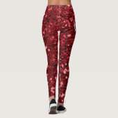 Red Faux Glitter Leggings (Achterkant)