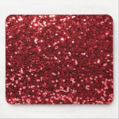 Red Faux Glitter Muismat (Voorkant)