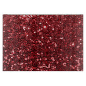 Red Faux Glitter Snijplank (Voorkant)