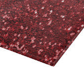 Red Faux Glitter Snijplank (Hoek)