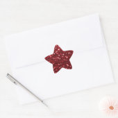 Red Faux Glitter Ster Sticker (Envelop)