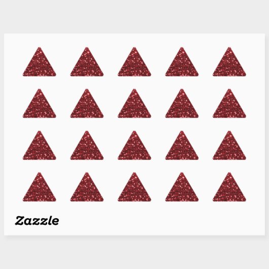 Red Faux Glitter Sticker (Vel)