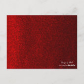 Red Faux Glitter Table Seating Kaart (Achterkant)