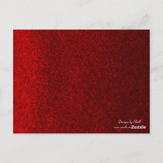Red Faux Glitter Table Seating Kaart (Achterkant)