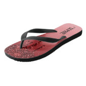 Red Faux Glitter Teenslippers (Schuin)